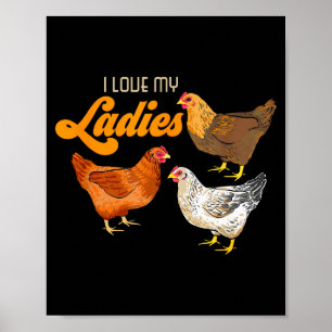Lustiges Bauerngeschenk - Ich liebe das Huhn meine Poster