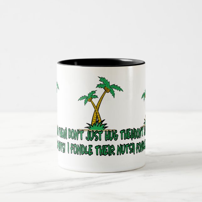 Lustiges Baum hugger Zweifarbige Tasse (Mittel)
