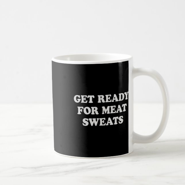 Lustiges Bbq-Fleisch Schwitzen Grillen  Kaffeetasse (Rechts)