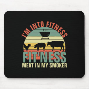 Lustiges Bbq Ich bin in Form Fit'ness Fleisch in m Mousepad