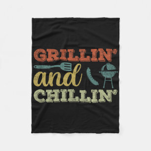 Lustiges Bbq-Shirt für Männer Vintage Grillin And Fleecedecke