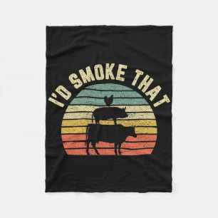 Lustiges Bbq-Shirt Ich Würde Das Retro-Rbeque Gril Fleecedecke