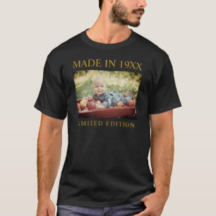 Lustiges benutzerdefiniertes Foto-Geburtstags-Vint T-Shirt