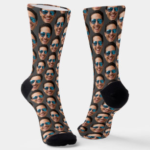 Lustiges benutzerdefiniertes Gesicht Foto Team Socken