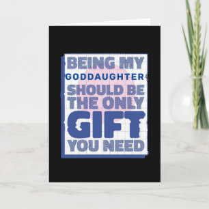 Lustiges Bestes Geschenk für Patentochter Karte