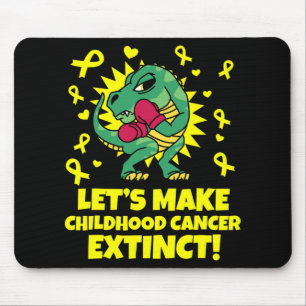 Lustiges Bewusstsein für Kinderkrebs Dinosaurier-S Mousepad