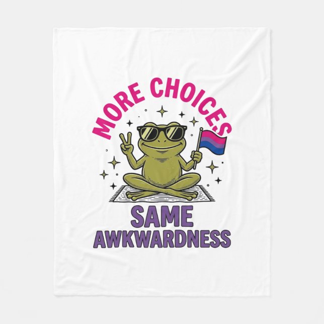 Lustiges Bi-Frosch-Pride-Shirt-Design_1 Fleecedecke (Vorderseite)