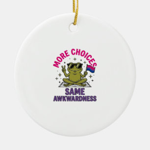 Lustiges Bi-Frosch-Pride-Shirt-Design_1 Keramik Ornament