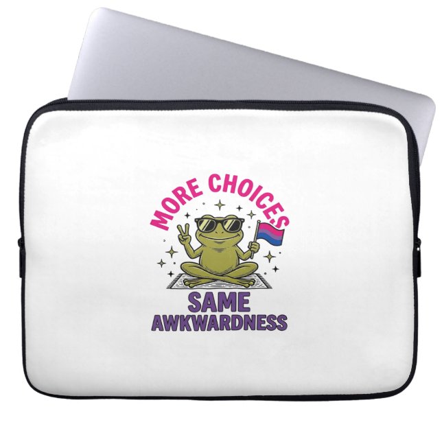 Lustiges Bi-Frosch-Pride-Shirt-Design_1 Laptopschutzhülle (Vorderseite)
