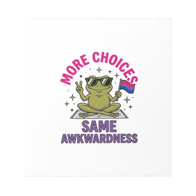 Lustiges Bi-Frosch-Pride-Shirt-Design_1 Notizblock (Vorderseite)