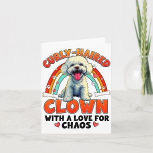 Lustiges Bichon Frise Design für Hunde Liebhaber Karte
