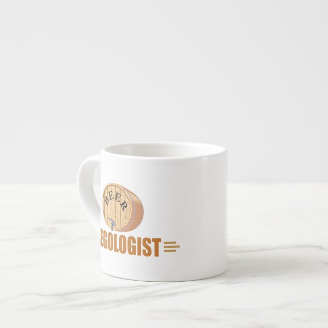 Lustiges Bier-Fass Espressotasse (Vorderseite Links)