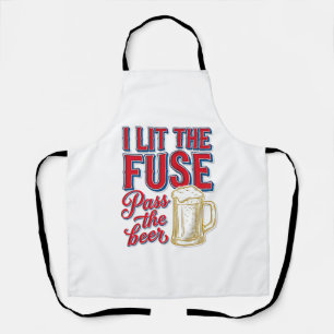 Lustiges Bier-Feuerwerk Vintage-Shirt-Design_1 Schürze