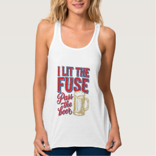 Lustiges Bier-Feuerwerk Vintage-Shirt-Design_1 Tank Top