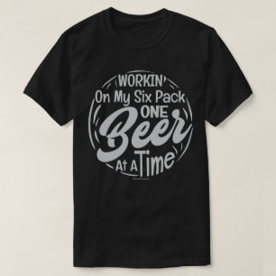 Lustiges Bier Grafik T-Shirt – Bier und Sechserpac