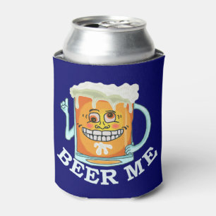 Lustiges Bier ich grinsende Cartoon-Tasse Dosenkühler