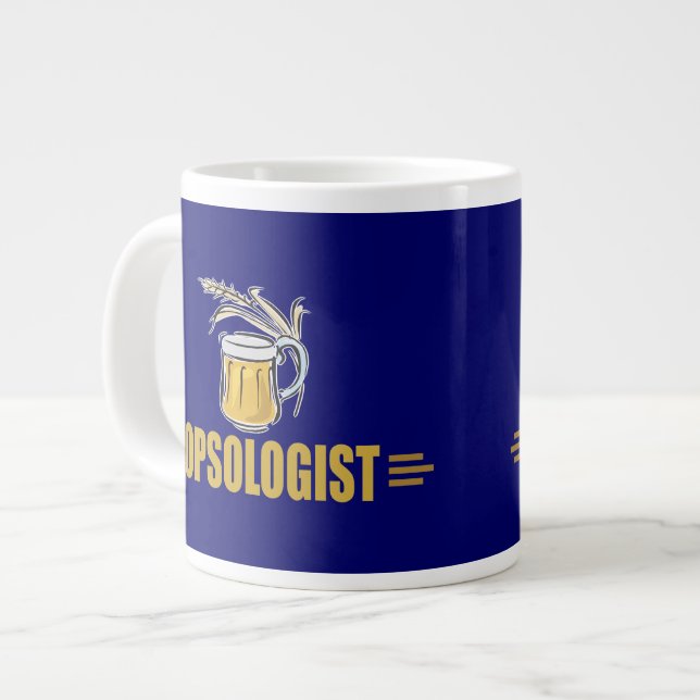 Lustiges Bier Jumbo-Tasse (Vorderseite Links)