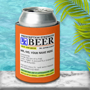Lustiges Bier mit Rezeptstärke Dosenkühler
