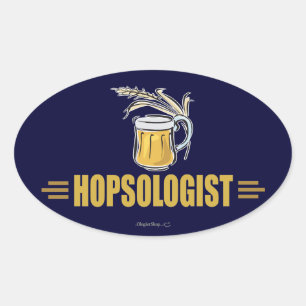 Lustiges Bier Ovaler Aufkleber