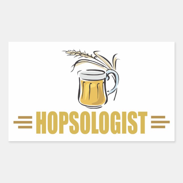 Lustiges Bier Rechteckiger Aufkleber (Vorderseite)