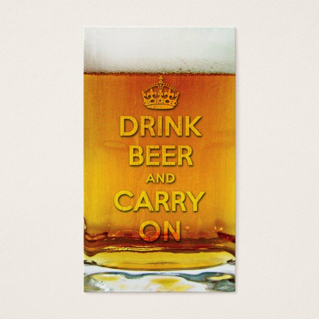 Lustiges Bier trinken und weitermachen (Vorderseite)