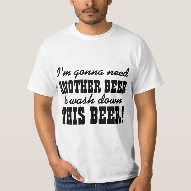 Lustiges Bier-trinkender Spaß T-Shirt (Vorderseite)