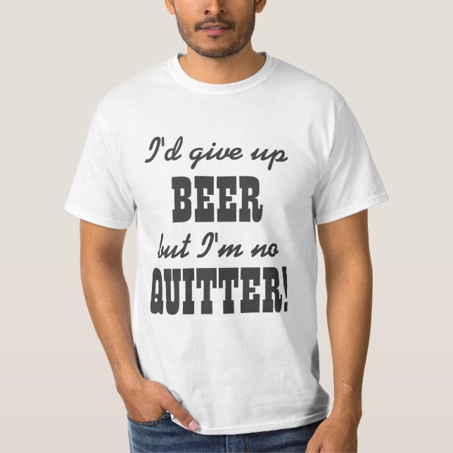 Lustiges Bier-trinkender Spaß T-Shirt (Vorderseite)