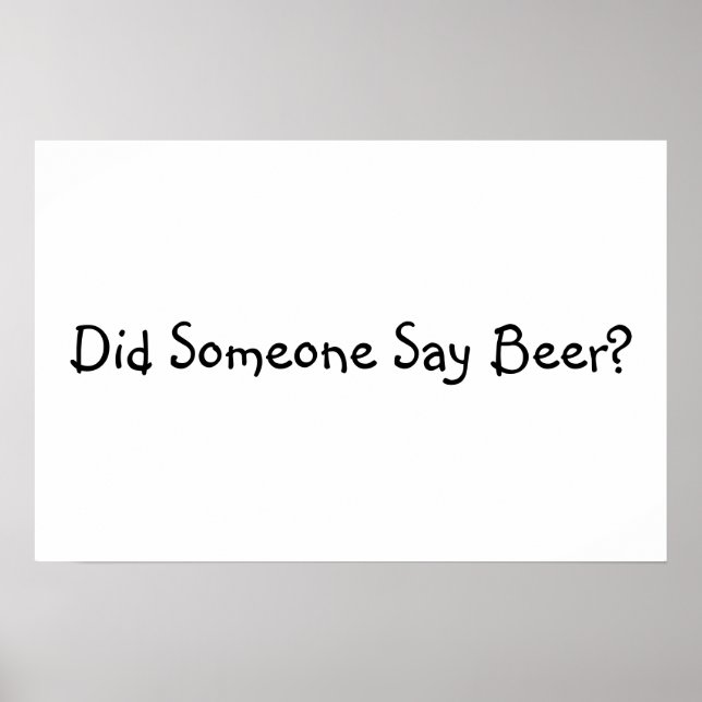 Lustiges Bier-Zitat Poster (Vorne)