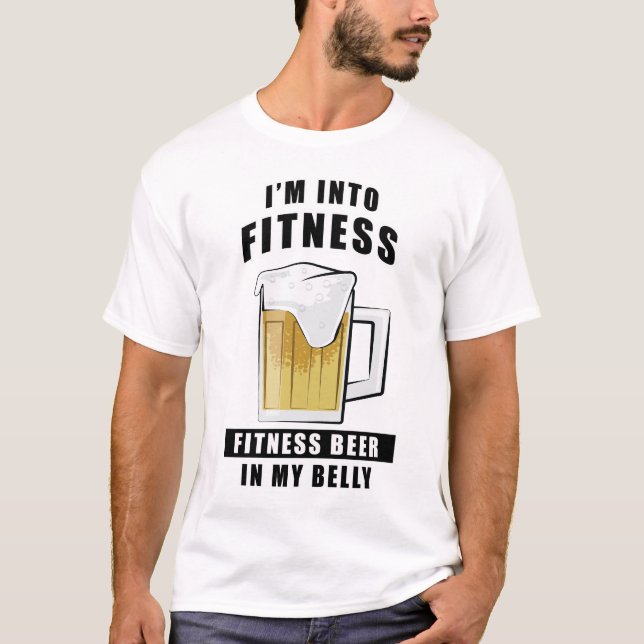 Lustiges Bierdesign T-Shirt (Vorderseite)