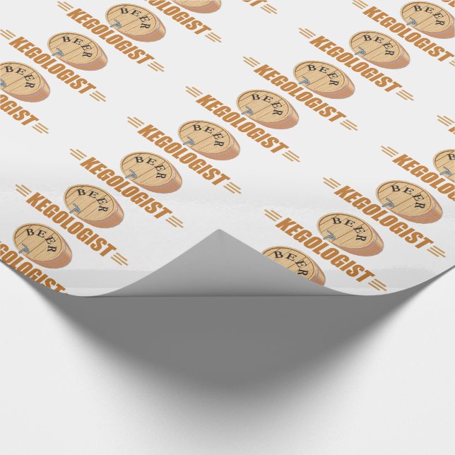 Lustiges Bierfass Geschenkpapier (Ecke)