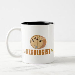 Lustiges Bierfass Zweifarbige Tasse