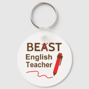 Lustiges Biest oder bester Englischlehrer Schlüsselanhänger