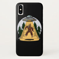 Lustiges Bigfoot-alien-Abduktions-Raum UFO