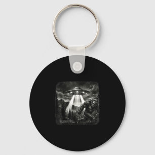 Lustiges Bigfoot-Alien-UFO-Vintage-Beweisfoto Schlüsselanhänger