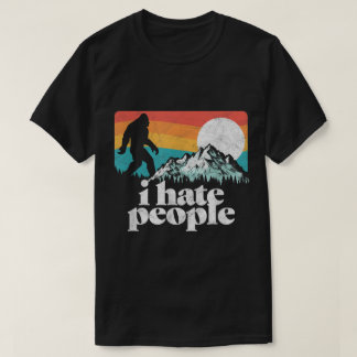 Lustiges Bigfoot Retro-Berg-Design T-Shirt