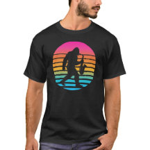 Lustiges Bigfoot-Saxophon Retro-Sonnenuntergangs-D