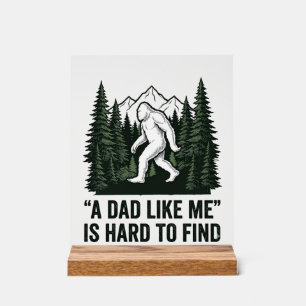 Lustiges Bigfoot-Vater Vintage-Forest-Shirt-Design Acrylschild