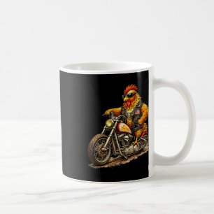 Lustiges Biker-Hahn-Design Cool Huhn Motorrad Kaffeetasse
