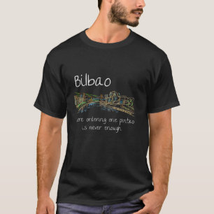 Lustiges Bilbao Spanien Souvenir Handgezeichnetes  T-Shirt