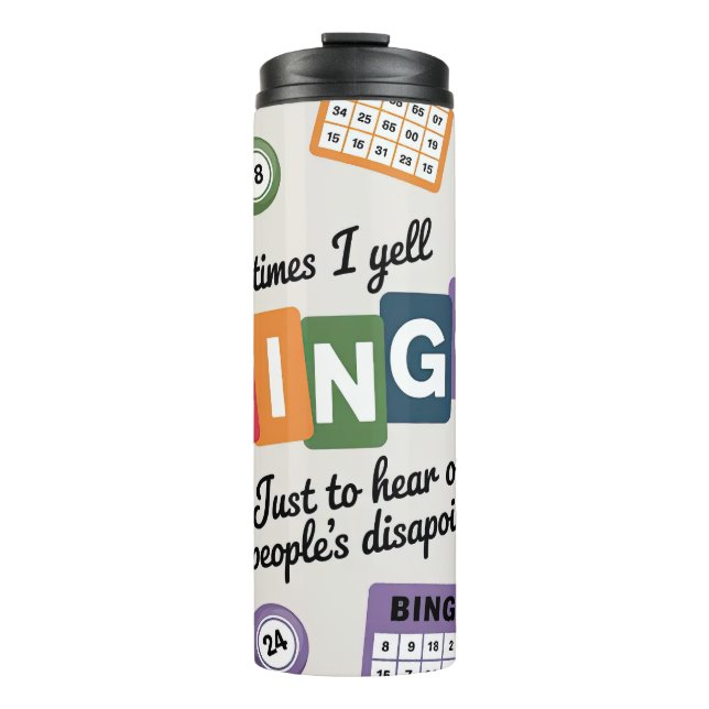 Lustiges Bingo Thermosbecher (Vorderseite)