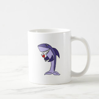 Lustiges blauer Haifisch-Trinkglas Rotwein Tasse