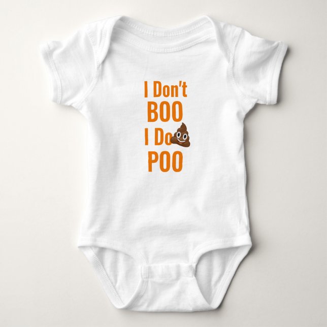 lustiges Boo poo halloween Design-Kleinkind Baby Strampler (Vorderseite)