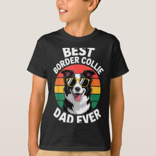Lustiges Border Collie-Design für Männer Papa Bord T-Shirt