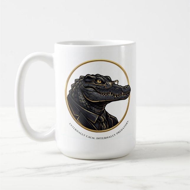 Lustiges Boss-Geschenk - Corporate Krokodil Anatom Kaffeetasse (Links)