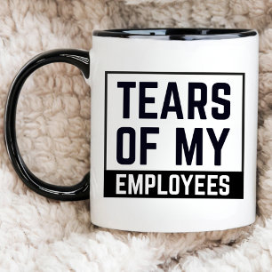 lustiges Bossgeschenk, Tränen von meinem Personalv Zweifarbige Tasse