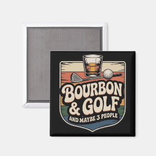 Lustiges Bourbon-Golf-Golfer-Vater-Geschenk Vintag Magnet
