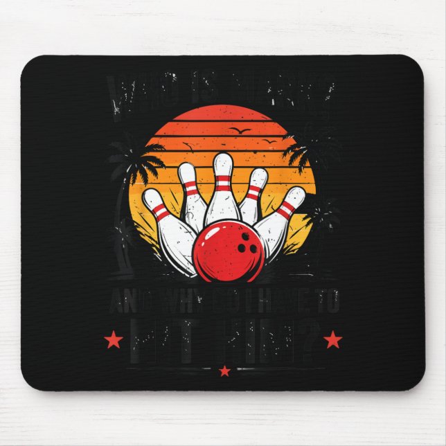 Lustiges Bowling-Shirt Wer ist Mark und warum muss Mousepad (Vorne)