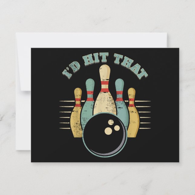 Lustiges Bowling Vintage T-Shirt Ich Würde Das Tre (Vorderseite)