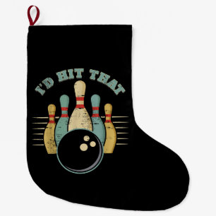 Lustiges Bowling Vintage T-Shirt Ich Würde Das Tre Großer Weihnachtsstrumpf