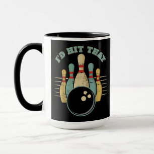 Lustiges Bowling Vintage T-Shirt Ich Würde Das Tre Tasse